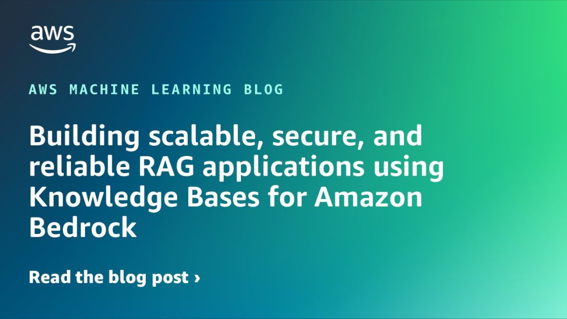 InteractAIchats's tweet card. This post explores the new enterprise-grade features for Amazon Bedrock Knowledge Bases and how they align with the AWS Well-Architected Framework. With Amazon Bedrock Knowledge Bases, you can...