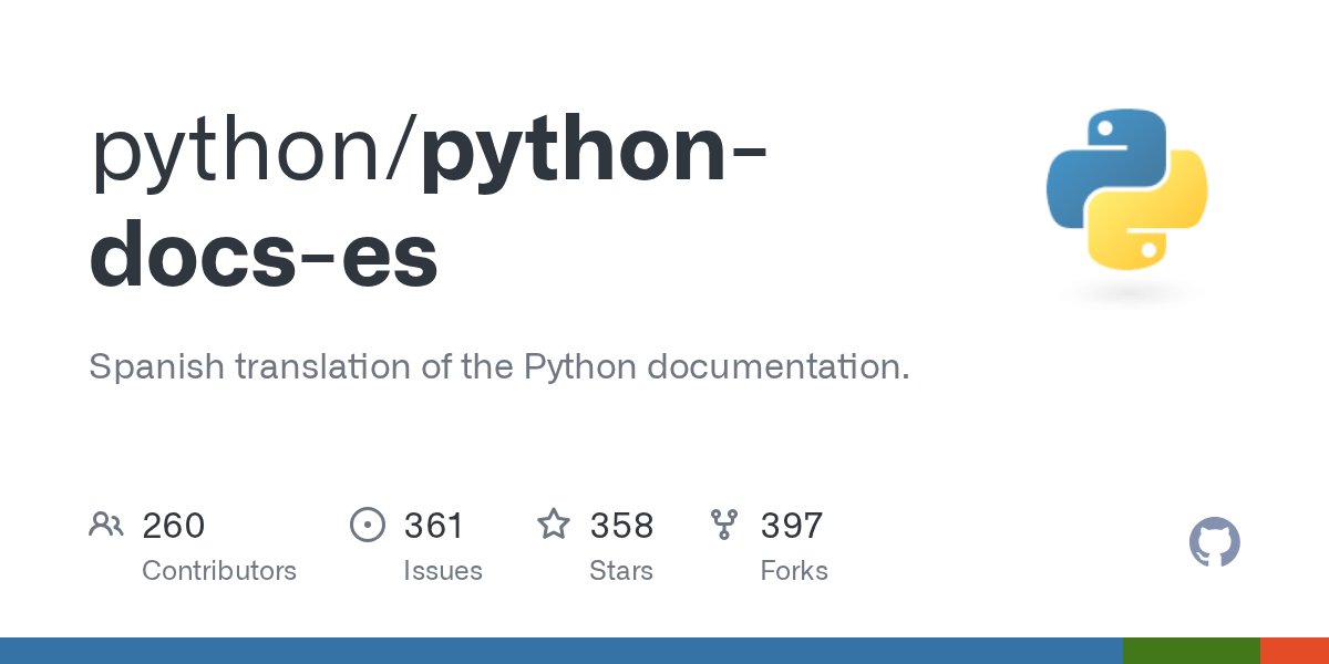cheshireminima's tweet card. Spanish translation of the Python documentation. Contribute to python/python-docs-es development by creating an account on GitHub.