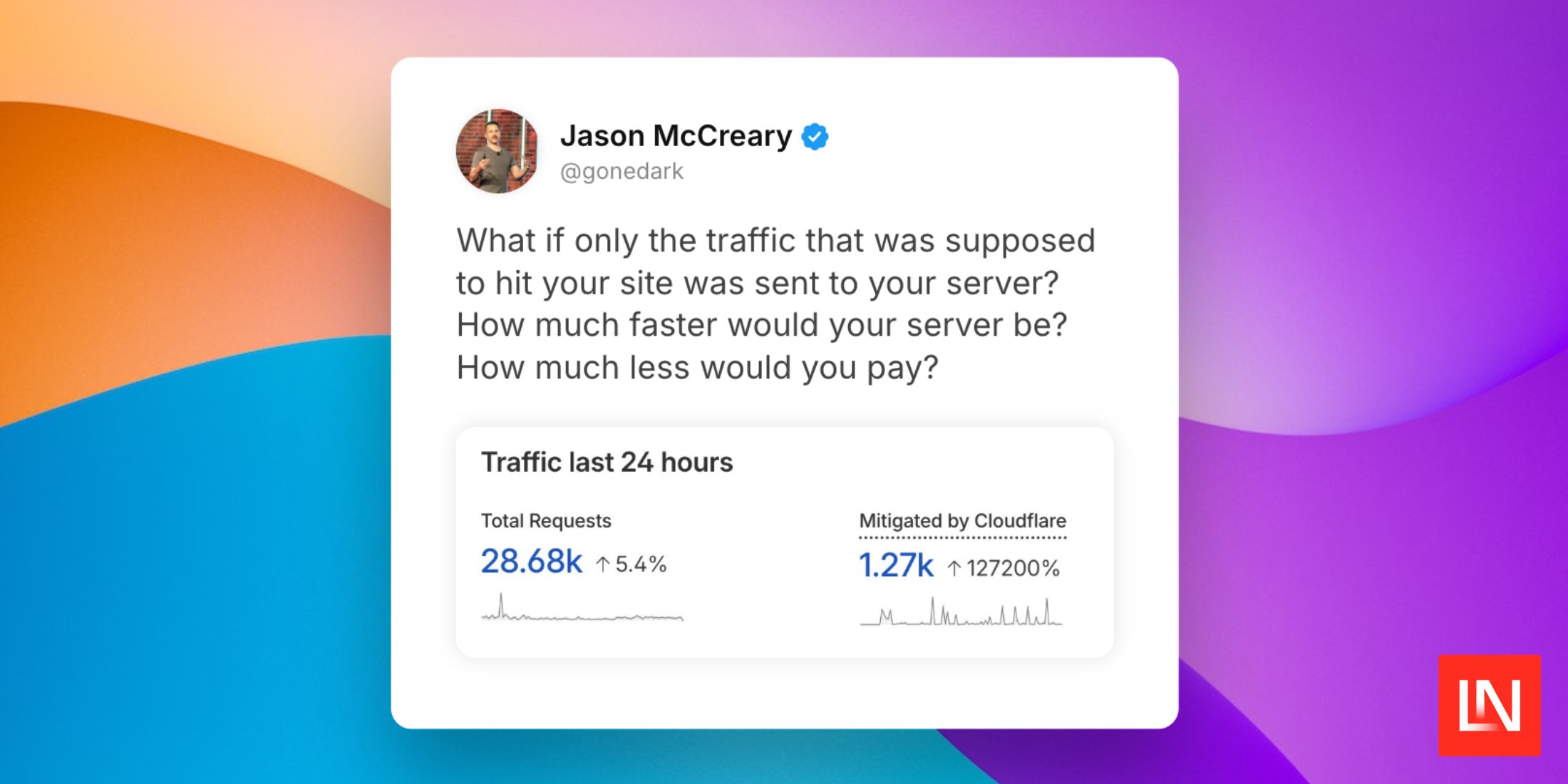 laravelnews's tweet card. Stop wasting server resources on junk traffic. Learn how to block invalid requests to your Laravel app using Cloudflare rules, route whitelisting, and smart security practices.