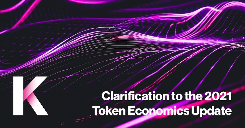 kadena_io's tweet card. Providing clarity to our community regarding our revised 2021 Token Economics Update as to emission rates for all KDA platform accounts!