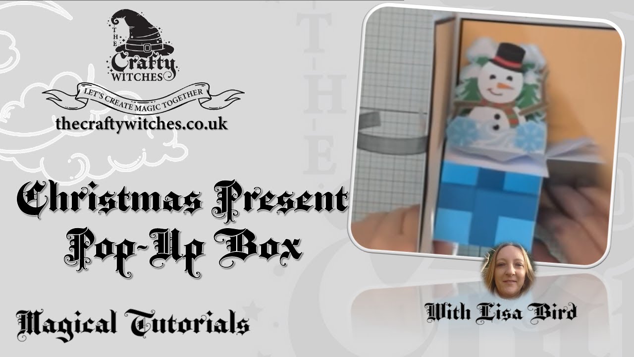 WRCraftyWitches's tweet card. Create a Christmas Present Pop-Up box with Lisa Bird