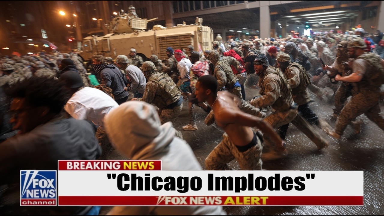 Dnipro_1's tweet card. "INVASION" Mob STRIKES Chicago Jail… FRONTLINE Marines IGNORE Judge,...