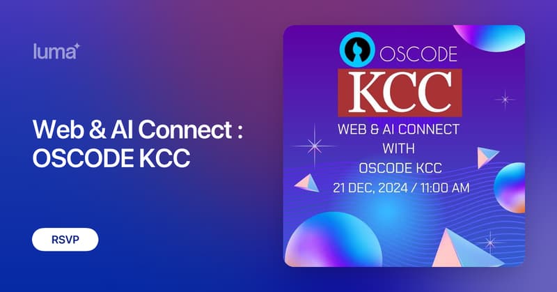 Piyushkr_prog's tweet card. 🚀 Join OSCODE x KCC Tech Event! 🌟 We’re excited to announce an incredible tech event hosted by OSCODE and KCC! Learn from amazing speakers from top…