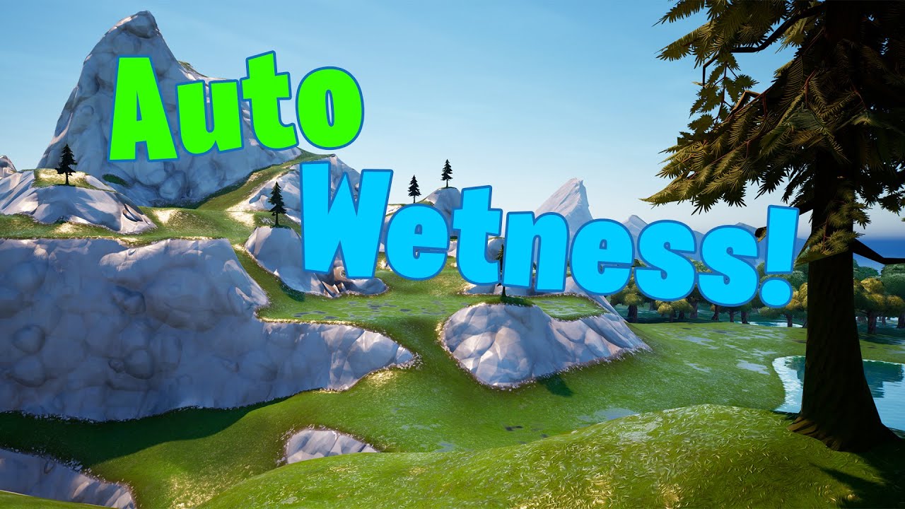 AsicsoN_UEFN's tweet card. Add Fortnite Textures and Wetness to Custom Landscape Material - Part...