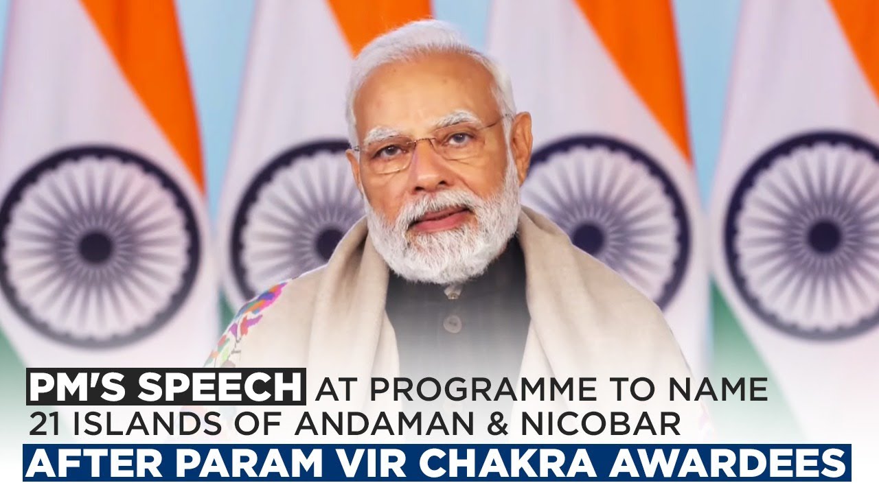 narendramodi's tweet card. PM's speech at programme to name 21 islands of Andaman & Nicobar...
