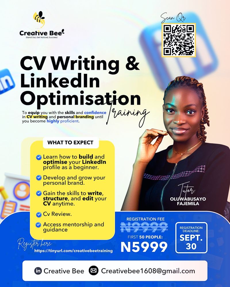 abdullah_techie's tweet card. Scholarship Alert! Aurora Robotics is sponsoring 10 individuals to attend Creative Bee’s LinkedIn and CV Writing Training. But before I tell you how to grab a spot, let’s shine a light on Aurora...