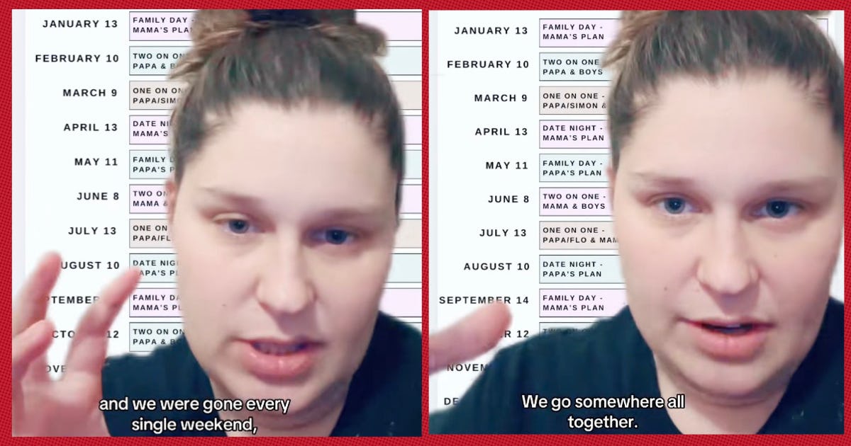 ScaryMommy's tweet card. One mom had enough of the schedule imbalances and decided to do something about it with a proactive plan.