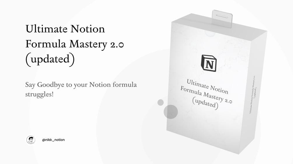 nikk_notion's tweet card. 🚨Say GOODBYE to your Notion formula struggles!🚨Tired of struggling with Notion formulas? Ready to conquer the world of Notion formulas? Introducing the Ultimate Notion Formula Mastery 2.0! All 97...