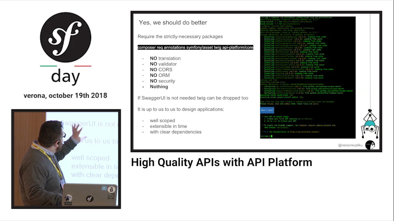 koplikunel's tweet card. High Quality APIs with API Platform - Nelson Kopliku - symfonyday 2018