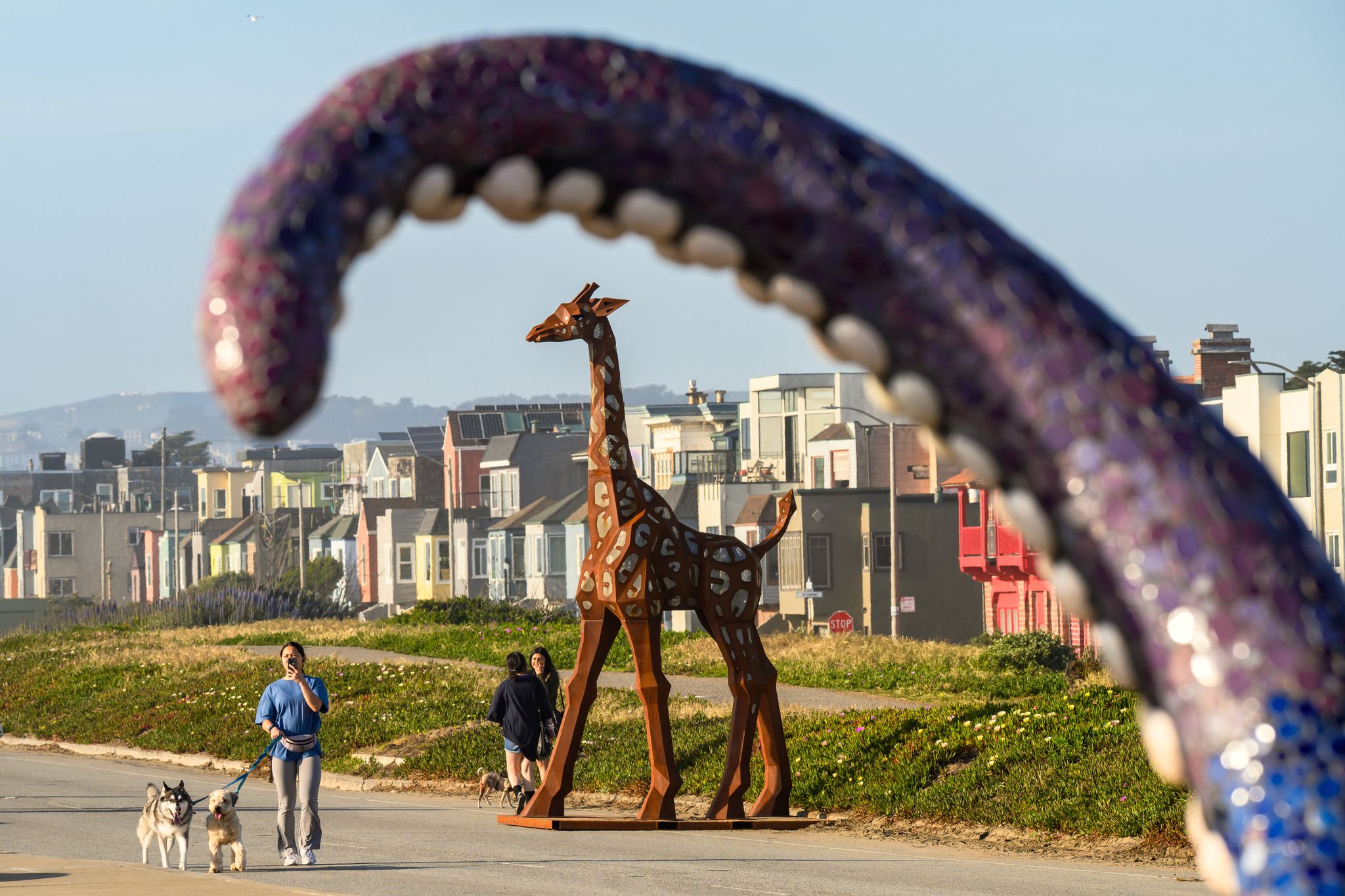 tms_vg's tweet card. The new bike-and-pedestrian trail will circle San Francisco, bringing up to 100 large temporary sculptures over three years across the city.