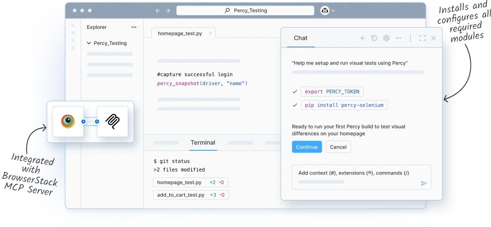 browserstack's tweet card. A ground-up rebuild of how Percy does image comparisons, using computer vision & machine learning to deliver accurate visual tests.