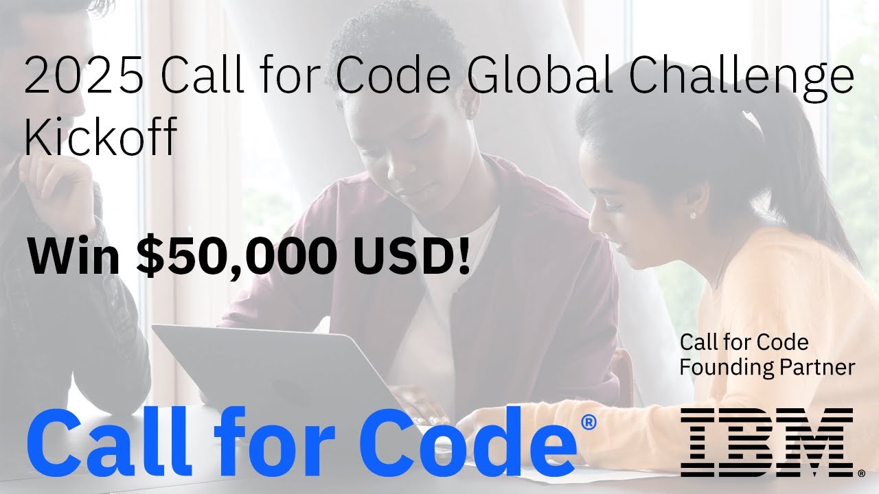 CallforCode's tweet card. 2025 Call for Code Kickoff