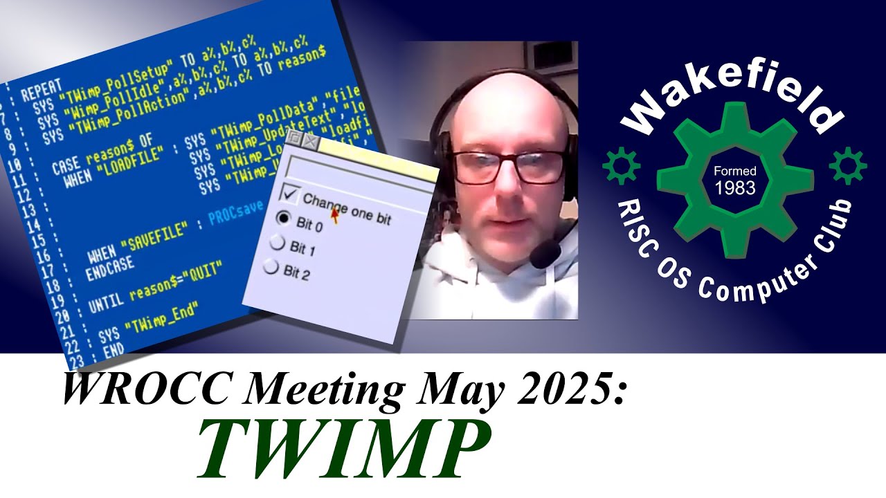 RISCOSproject's tweet card. WROCC Meeting via Zoom, May 2025