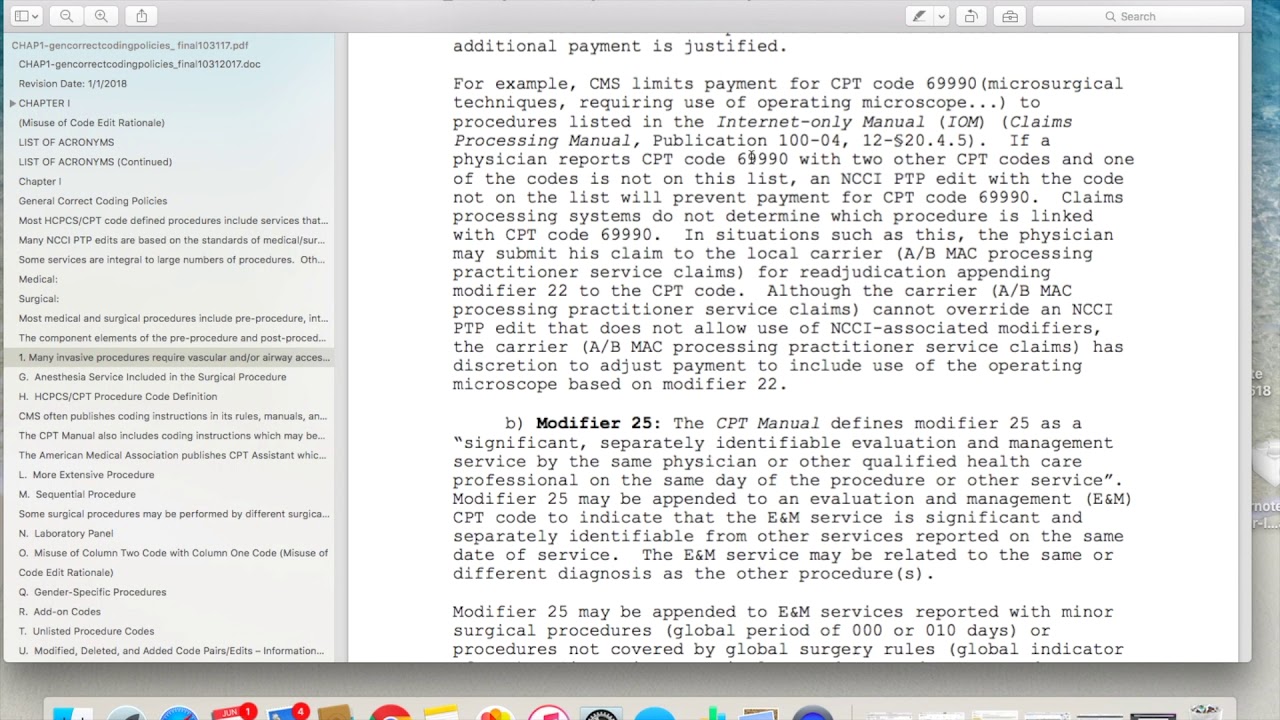 angiethecoder's tweet card. OBSCURE USE FOR MOD 22 - NCCI Chapter 1