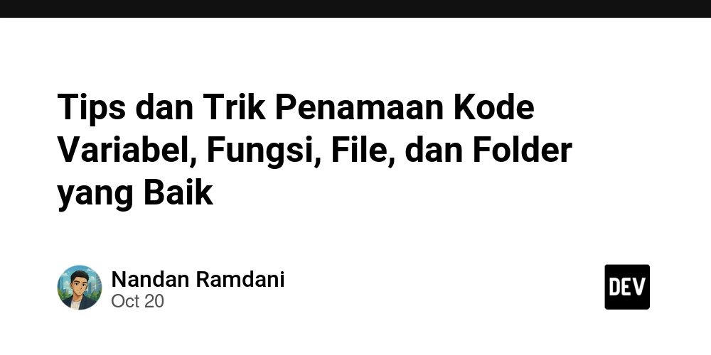 GolangTrends's tweet card. Penamaan adalah salah satu hal paling penting dalam coding, tapi sering diremehkan. Kode yang mudah dibaca biasanya dimulai dari nama yang jelas—baik untuk variabel, fungsi, file, maupun folder. Be...