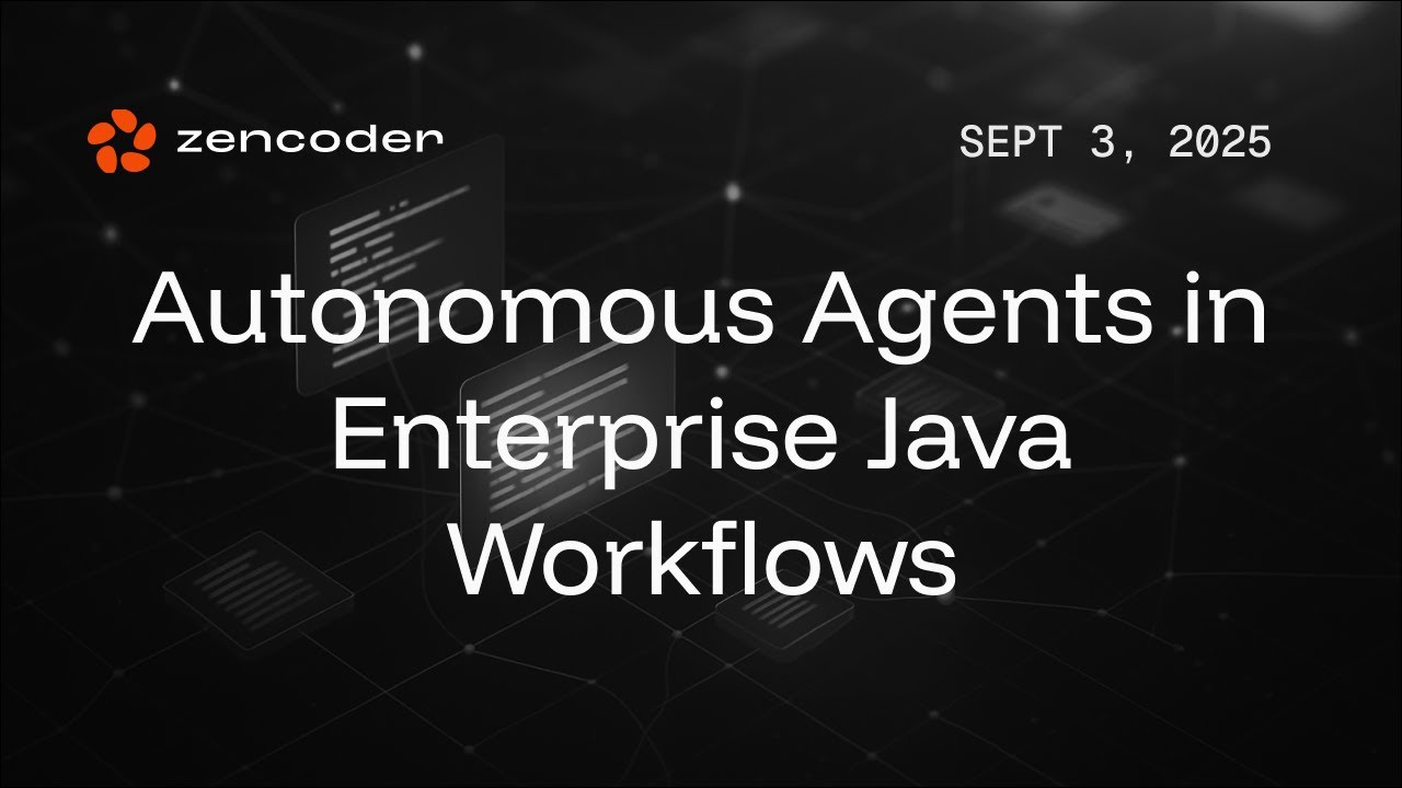 viborc's tweet card. Autonomous Agents in Enterprise Java Workflows