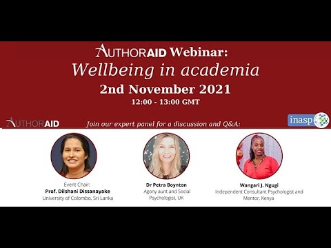 openscicomm's tweet card. AA Webinar - Wellbeing in Academia
