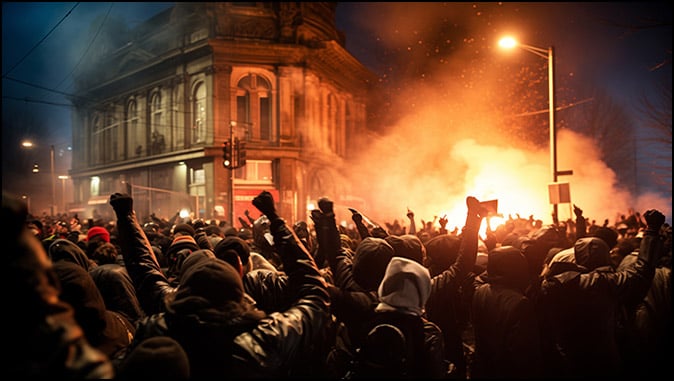 RaptureForums's tweet card. On the anarchy scene, the evening news on television every evening is packed with scenes of violent radical groups attacking police officers.