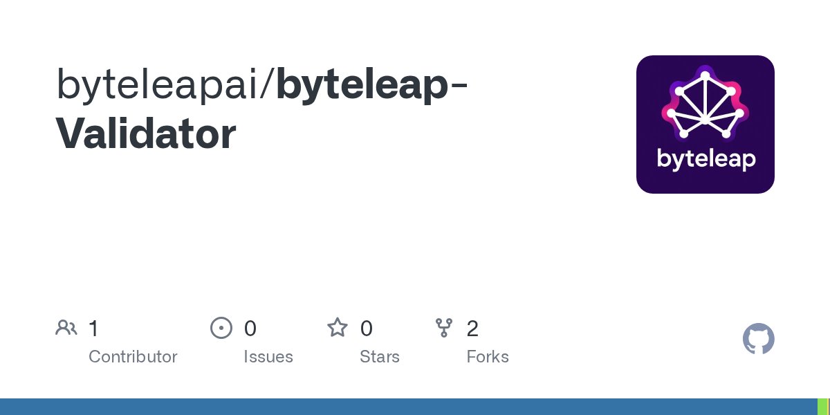 byteleap_ai's tweet card. Contribute to byteleapai/byteleap-Validator development by creating an account on GitHub.