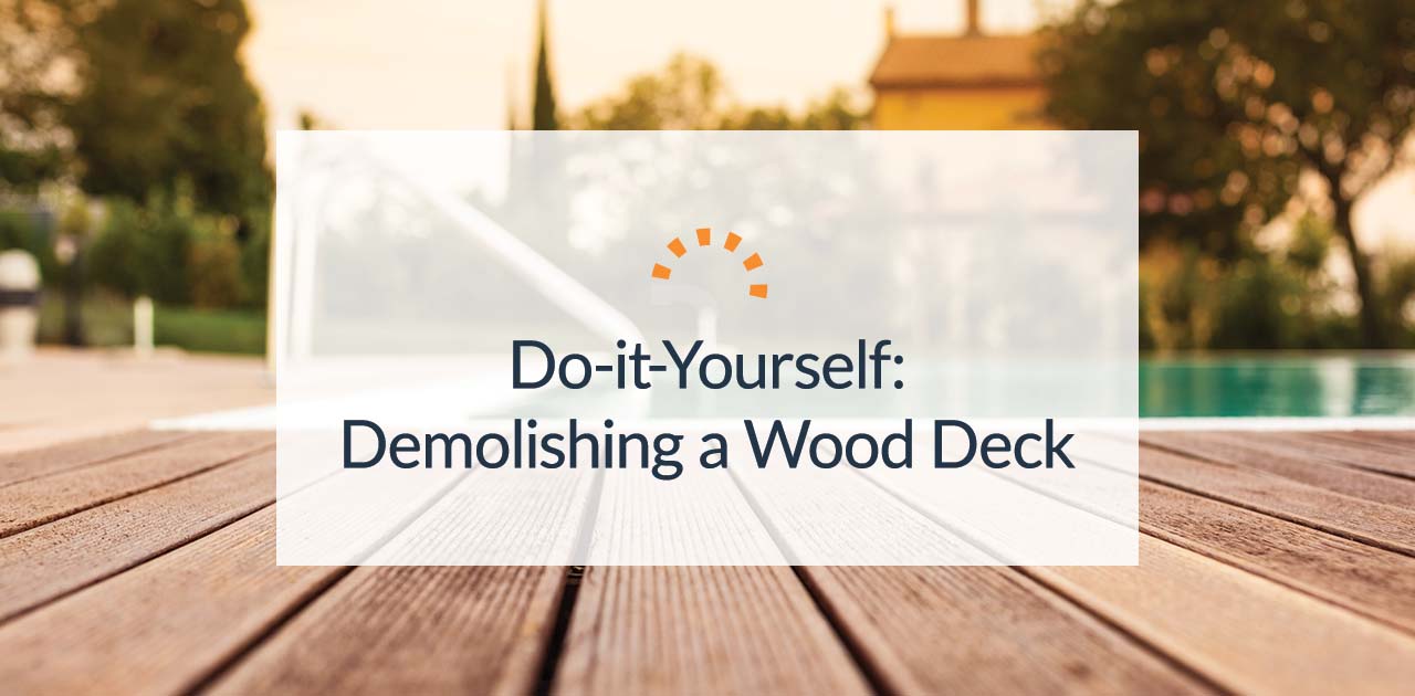 dumpstersdotcom's tweet card. Here's how to tear down your old deck the DIY way.