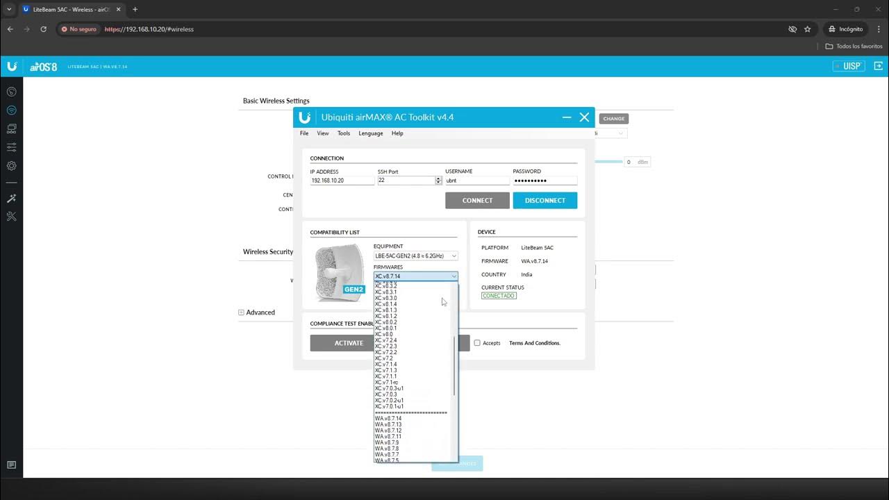 BioStudioCorp's tweet card. Ubiquiti airMAX® AC Toolkit v4.4 for PC | Firmware v8.7.14