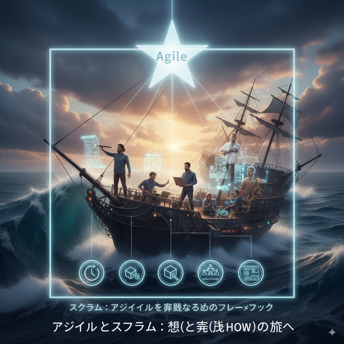 X_okpy's tweet card. 🚀 「アジャイル」と「スクラム」、同じだと思っていませんか？その誤解が、あなたのチームの成長を止めているかもしれません！ 📝 TL;DR (3行で要約) アジャイルが「変化に対応し、顧客価値を追求する」という思想（マインドセット）であるのに対し、スクラムはその思想を実践するための具体的なフレームワーク（手法）の一つです…