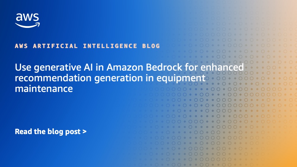 genainewstop's tweet card. In the manufacturing world, valuable insights from service reports often remain underutilized in document storage systems. This post explores how Amazon Web Services (AWS) customers can build a...