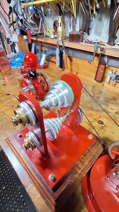 ModelToySteam's tweet card. OKMO Microcosm B01 Hit & Miss Engine Driving Antique Pump