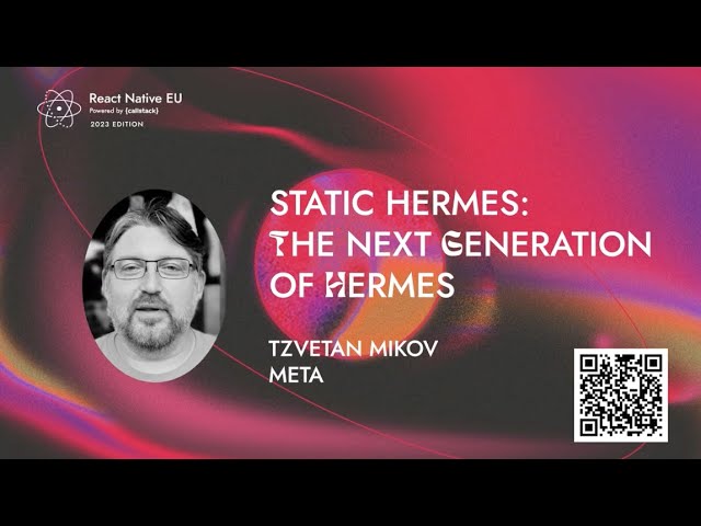 Quickcodingkr's tweet card. 이 영상에서는 'Static Hermes: 다음 세대의 Hermes'에 대한 소개와 새로운 기능인 'Static Hermes'에 대한 설명이 나옵니다. Static Hermes는 JavaScript를 네이티브 코드로 미리 컴파일하여 속도를 높이는 기술을 소개하고, 사운드 타입을 활용하여 JavaScript를 네이티브 코드로 효율적으로 변환하는 방법을...