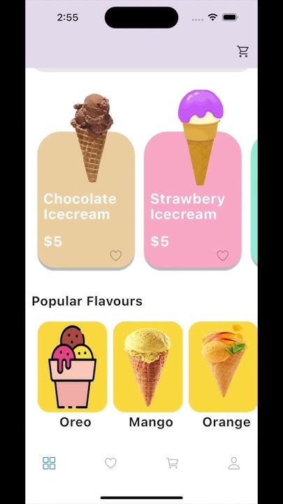 codesolution101's tweet card. IceCream App UI in Flutter - Devhubspot #shorts