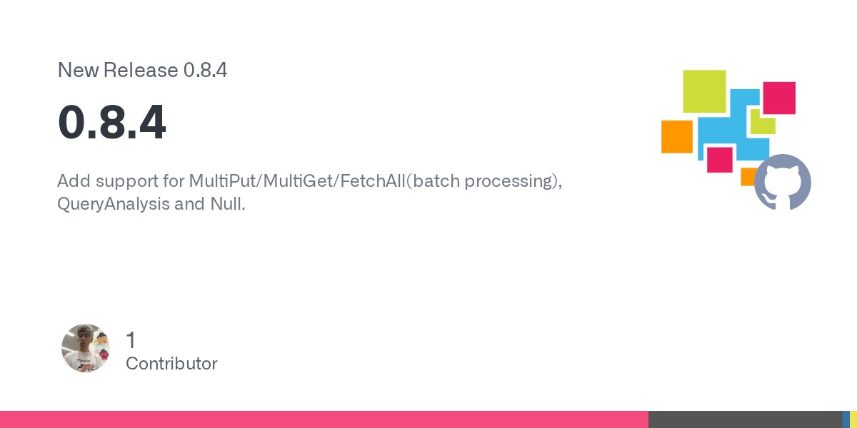 griddb_jp's tweet card. Add support for MultiPut/MultiGet/FetchAll(batch processing), QueryAnalysis and Null.