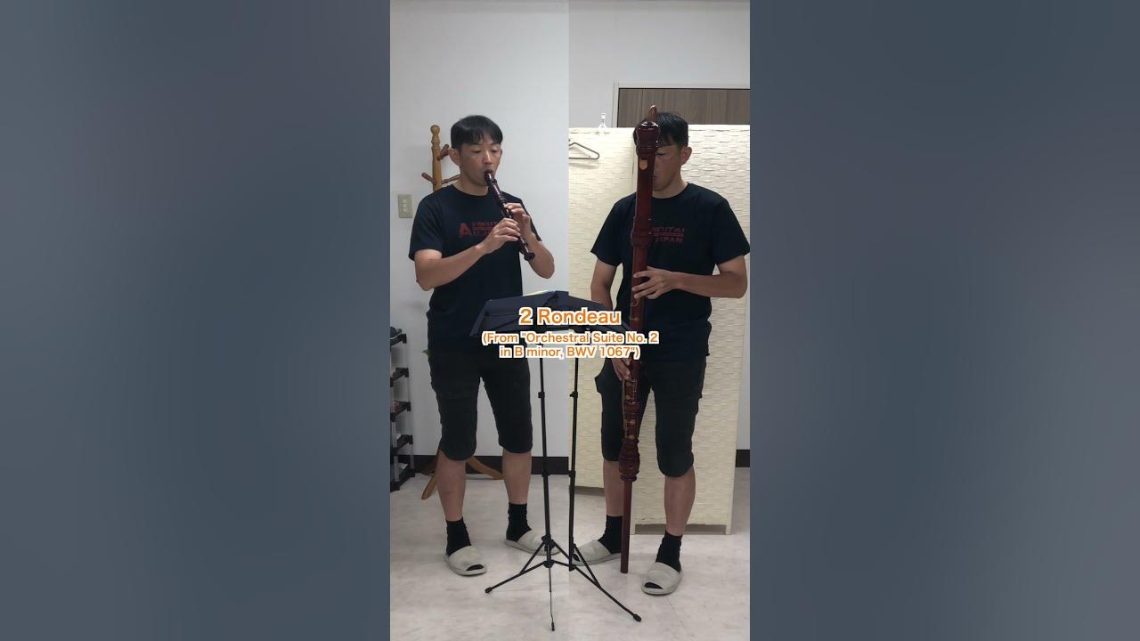 suga_prog's tweet card. [Bach Suite No.2]2 Rondeau[Recorder Duo] #recorder #flute #bach