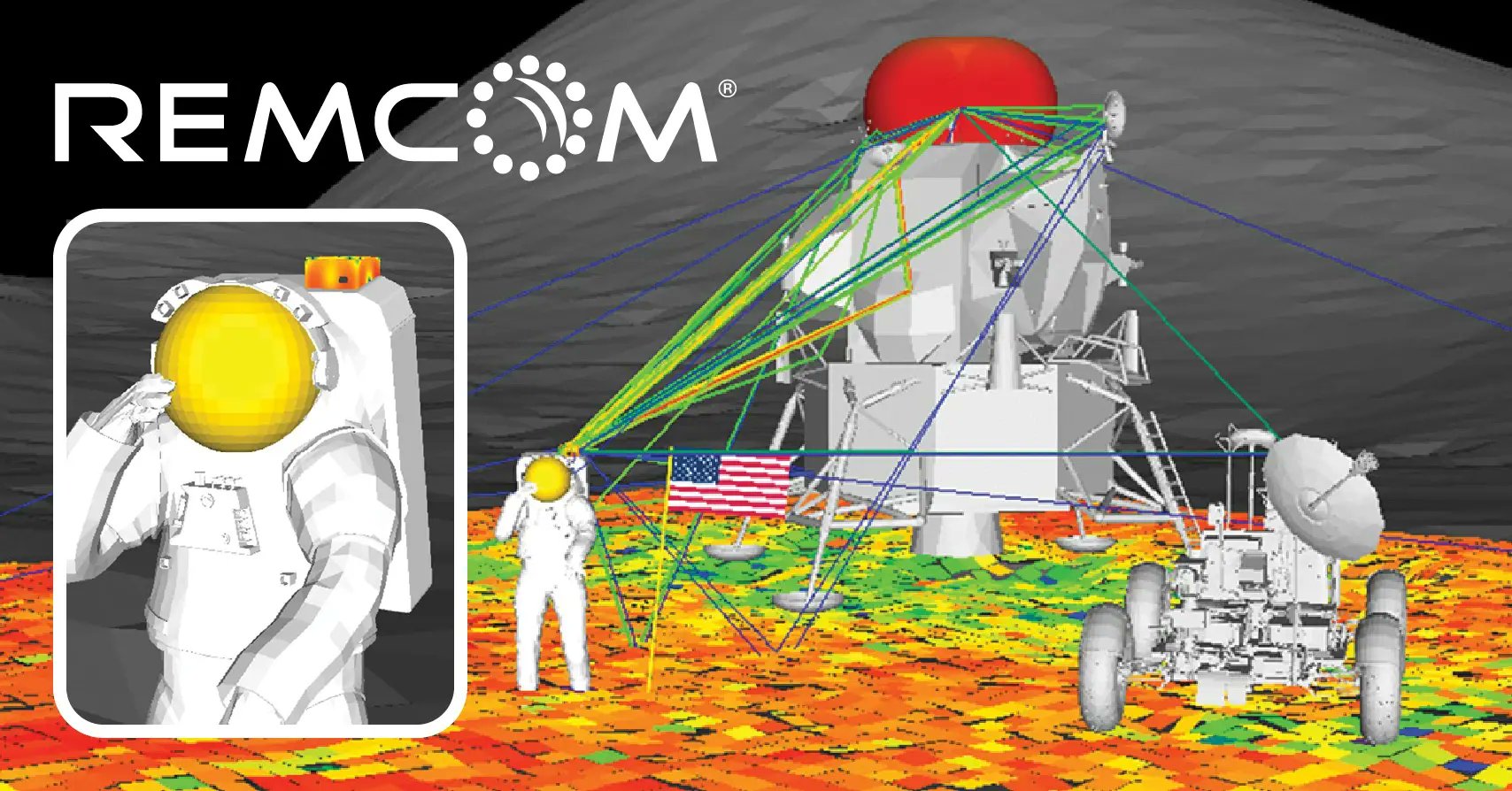 RemcomSoftware's tweet card. Remcom has received a new Small Business Innovation Research (SBIR) Phase I contract from NASA to develop enhanced wireless channel modeling capabilities for antennas mounted on astronaut spacesuits...