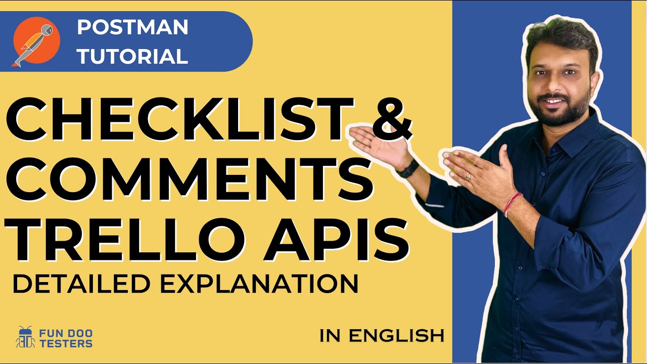 fundootesters's tweet card. Postman Tutorial - Checklist & Comments APIs of Trello on Postman