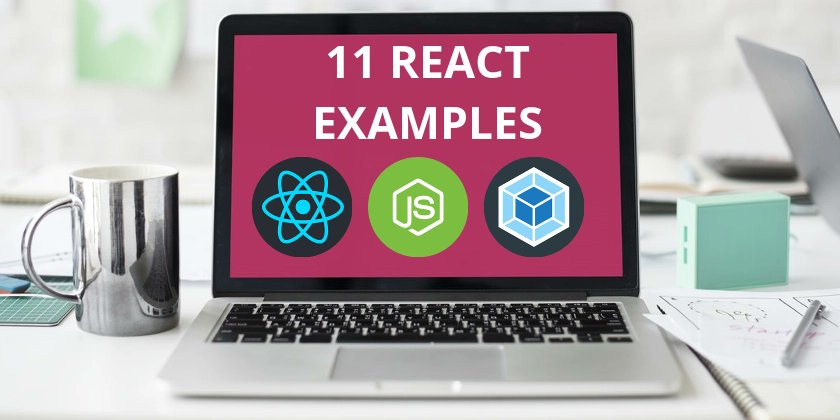 TechDotIO's tweet card. 11 React Projects to get you started with React