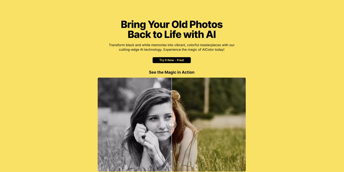 EyuCoder's tweet card. Transform black and white photos into colorful masterpieces with AI.