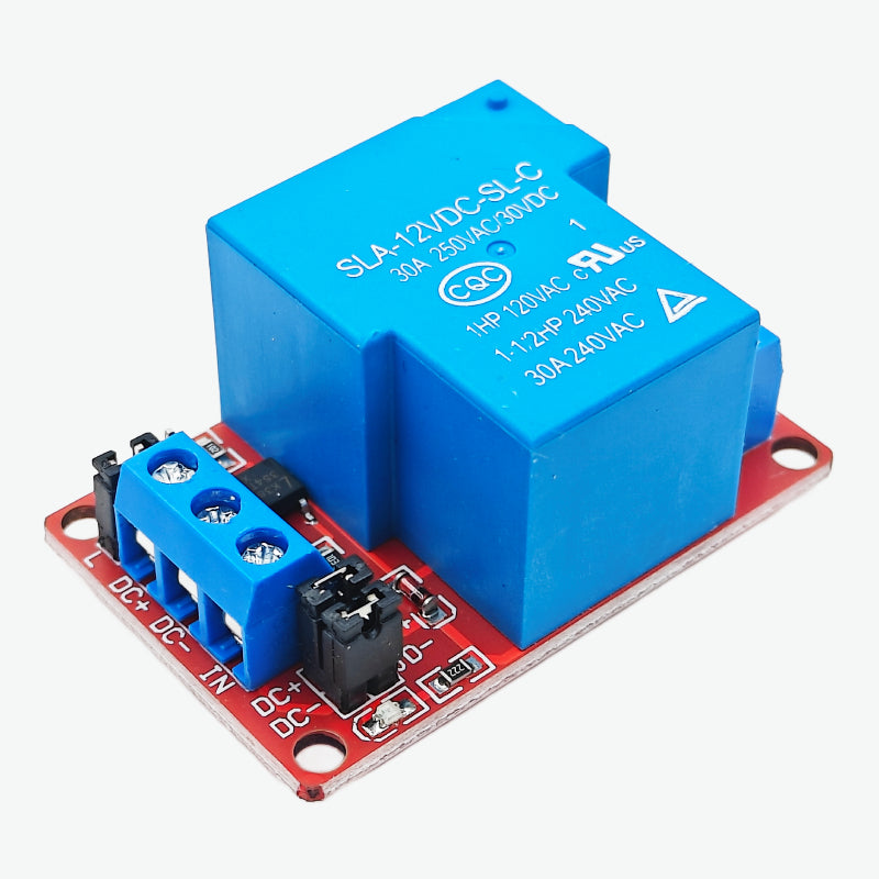 quartzcomponent's tweet card. The 12V 30A 1-Channel Relay Module with Optocoupler is a heavy-duty switching module designed for controlling high-current loads through low-power control signals. Featuring optocoupler isolation for...