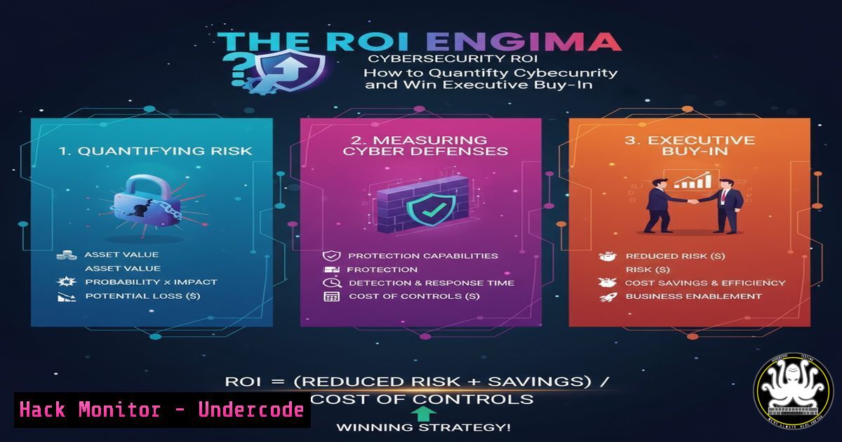 UndercodeUpdate's tweet card. The ROI Enigma: How to Quantify Cybersecurity and Win Executive Buy-In - "Undercode Testing": Monitor hackers like a pro. Get real-time updates, AI-powered