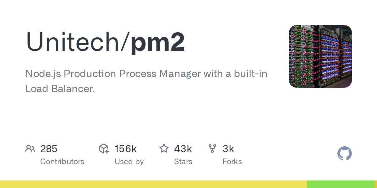 b3nsh4's tweet card. Node.js Production Process Manager with a built-in Load Balancer. - Unitech/pm2
