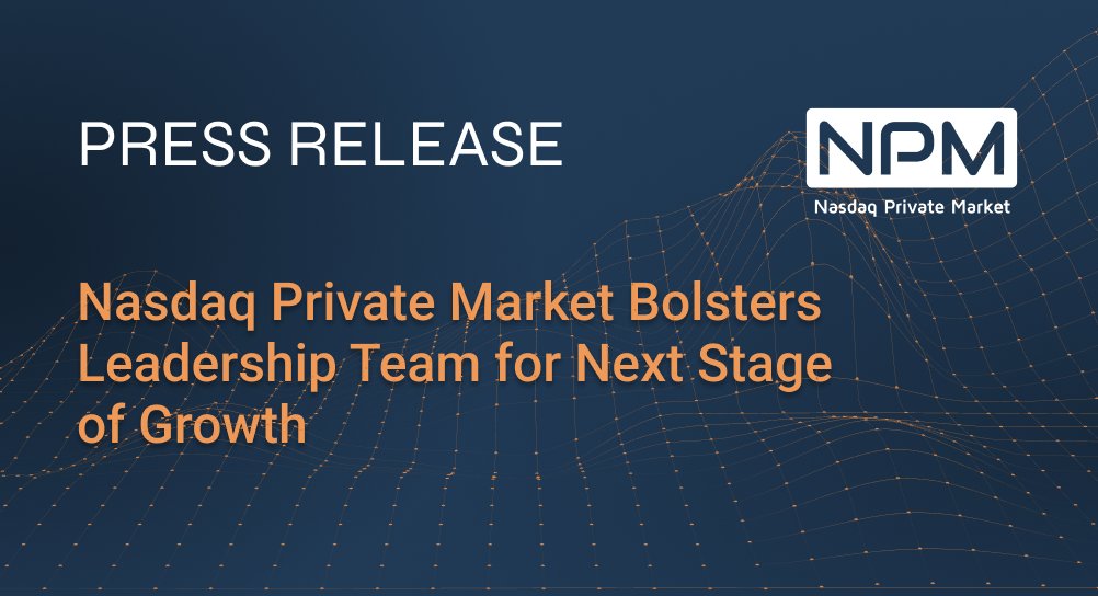 NPM's tweet card. New York and San Francisco – May 1, 2025 – Nasdaq Private Market (NPM), a leading provider of secondary liquidity solutions for private markets, today announced several new appointments to its senior...