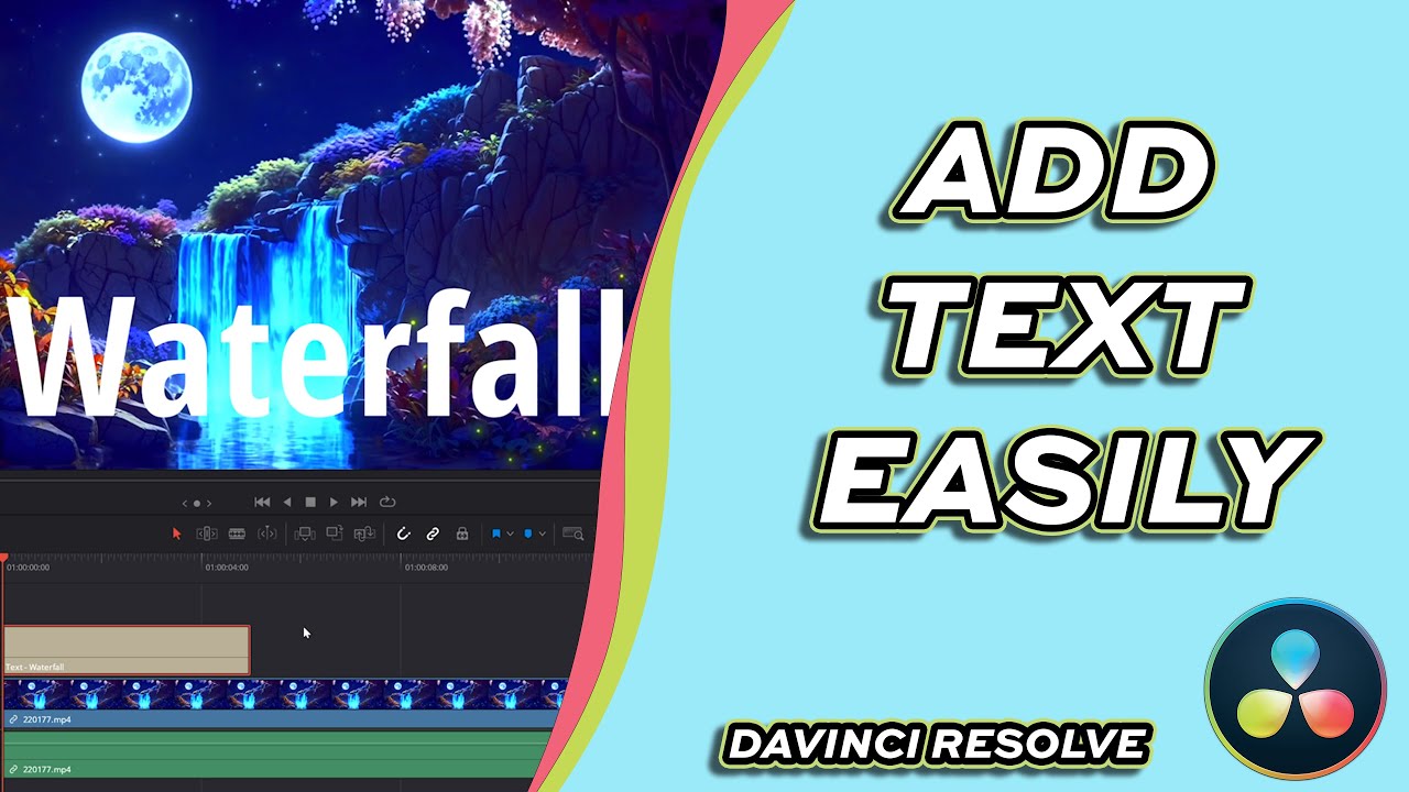 GraphdTutorials's tweet card. How to Add Text in DaVinci Resolve 20
