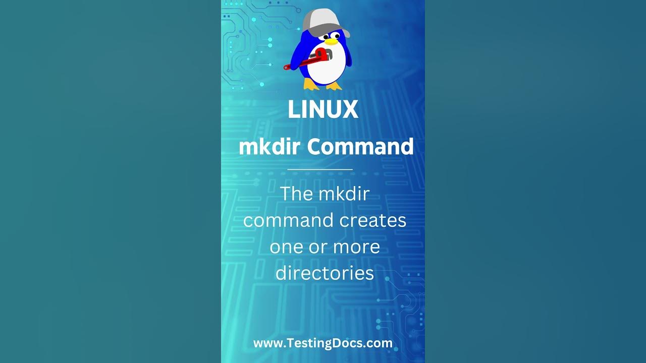 Informatykadlak's tweet card. Linux mkdir command #testingdocs #linuxcommandline