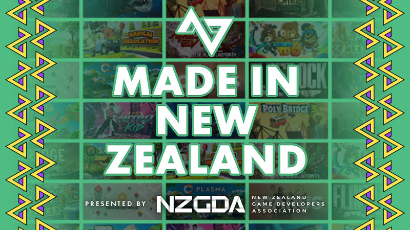 nzgda's tweet card. Games from NZ 2024. Featuring 100+ games made by developers all over Aotearoa! Come on in, have a look around - then Wishlist, try and buy some Kiwi made games.