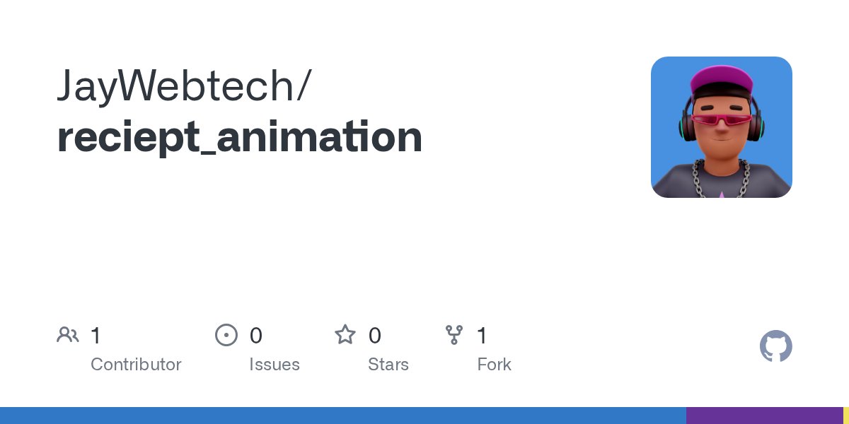 jaykosai's tweet card. Contribute to JayWebtech/reciept_animation development by creating an account on GitHub.