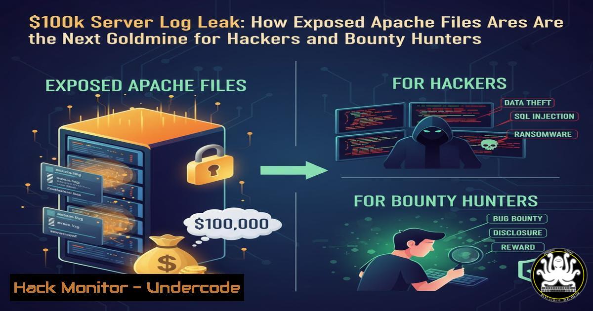UndercodeUpdate's tweet card. The 00k Server Log Leak: How Exposed Apache Files Are the Next Goldmine for Hackers and Bounty Hunters - "Undercode Testing": Monitor hackers like a pro. Get