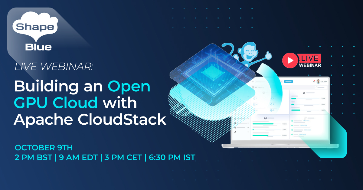 shapeblue's tweet card. Join our webinar, Building an Open GPU Cloud with Apache CloudStack, to learn how to design high-performance infrastructure powered by open-source technology and GPUs—while keeping costs predictable...