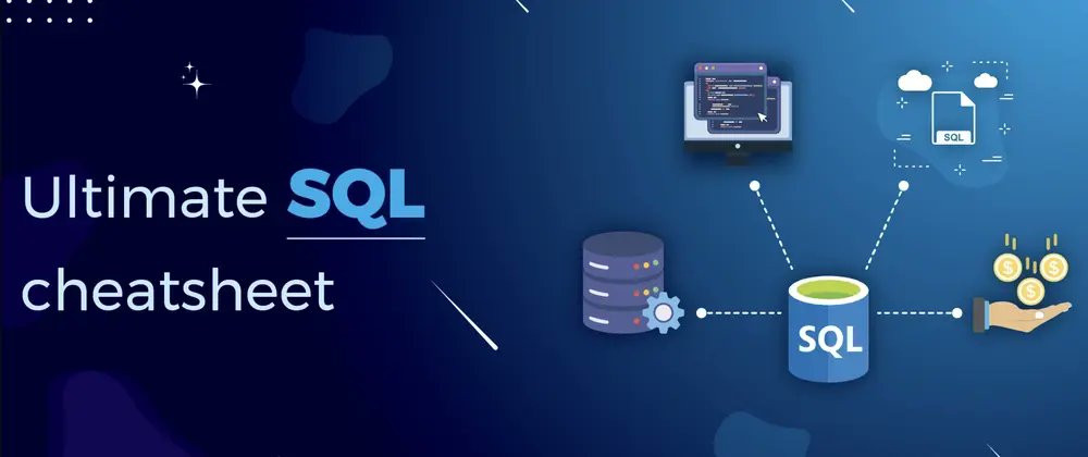 WeDataexpertise's tweet card. Discover the ultimate SQL Cheat Sheet with commands, syntax, and real-time examples. Learn DDL, DML, DCL, TCL, and master database queries with ease.