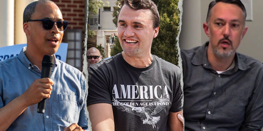 pmd_reports's tweet card. Matthew Gabriele, a Virginia Tech professor, attacked Charlie Kirk's organization while supporting embattled Virginia attorney general candidate Jay Jones in social media posts.