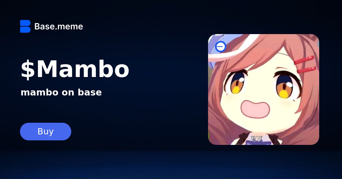 mambo_onbase's tweet card. mambo mambo omatsuri mambo Cute festival meme coin on Base. Fair launch via bonding curve → Graduation to Uniswap v3. Not financial advice.