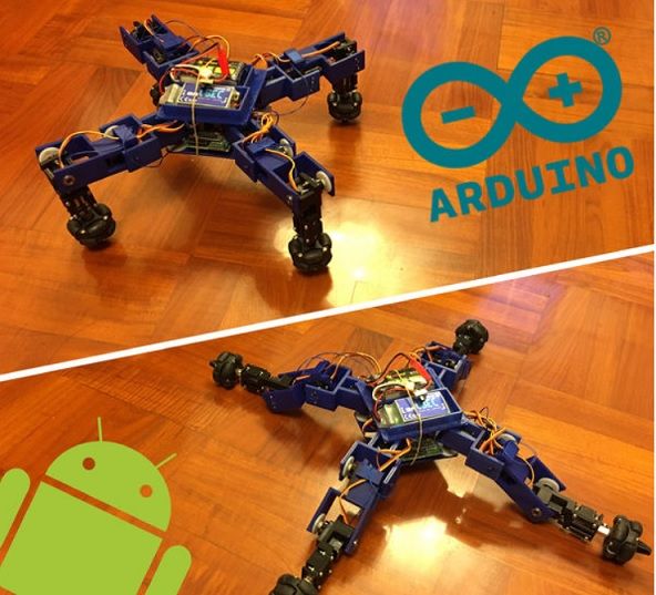 arduino_servo's tweet card. Spiderbot V2 es un robot que se transforma, un Transformer, sí, parecido a los de la peli, impreso en 3D y controlado mediante una placa Arduino